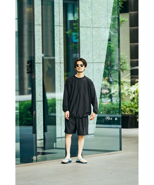 SUNNY SPORTS(サニースポーツ)の「SUNNY SPORTS / サニースポーツ DRAWSTRING BIGGEST CREW L/S TEE Primeflex ドローストリングTシャツ(Tシャツ/カットソー・メンズ・ホワイト/ブラウン/ブラック/オリーブ・LARGE/MEDIUM)」の5枚目の写真