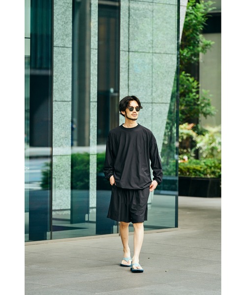 SUNNY SPORTS(サニースポーツ)の「SUNNY SPORTS / サニースポーツ DRAWSTRING BIGGEST CREW L/S TEE Primeflex ドローストリングTシャツ(Tシャツ/カットソー・メンズ・ホワイト/ブラウン/ブラック/オリーブ・LARGE/MEDIUM)」の6枚目の写真