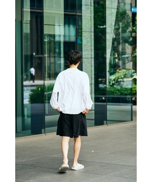SUNNY SPORTS(サニースポーツ)の「SUNNY SPORTS / サニースポーツ DRAWSTRING BIGGEST CREW L/S TEE Primeflex ドローストリングTシャツ(Tシャツ/カットソー・メンズ・ホワイト/ブラウン/ブラック/オリーブ・LARGE/MEDIUM)」の9枚目の写真