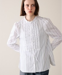 マリリンムーン MARILYN MOON(マリリンムーン)】 2way sheer tuck sleeve blouse