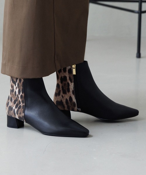 HIMIKO（ヒミコ）の「【HIMIKO】【撥水】ポインテッドトゥショートブーツ/651402（ブーツ・レディース・ゴールド/ブラック/ブラック系その他・22.0cm/23.0cm/24.0cm/25.5cm/22.5cm/23.5cm/24.5cm/25.0cm）」の4枚目の写真