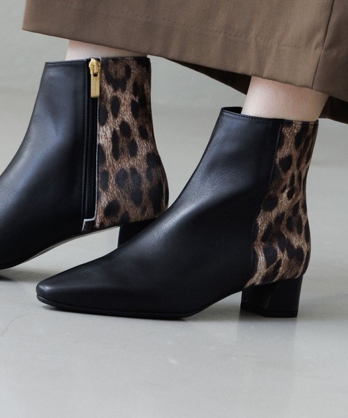 HIMIKO（ヒミコ）の「【HIMIKO】【撥水】ポインテッドトゥショートブーツ/651402（ブーツ・レディース・ゴールド/ブラック/ブラック系その他・22.0cm/23.0cm/24.0cm/25.5cm/22.5cm/23.5cm/24.5cm/25.0cm）」の5枚目の写真