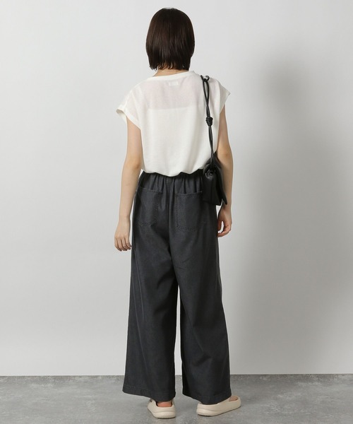 LAKOLE（ラコレ）の「【接触冷感】ドロストデニム / 572120（デニムパンツ・レディース・ブラック/インディゴブルー/ライトインディゴブルー・FREE）」の8枚目の写真