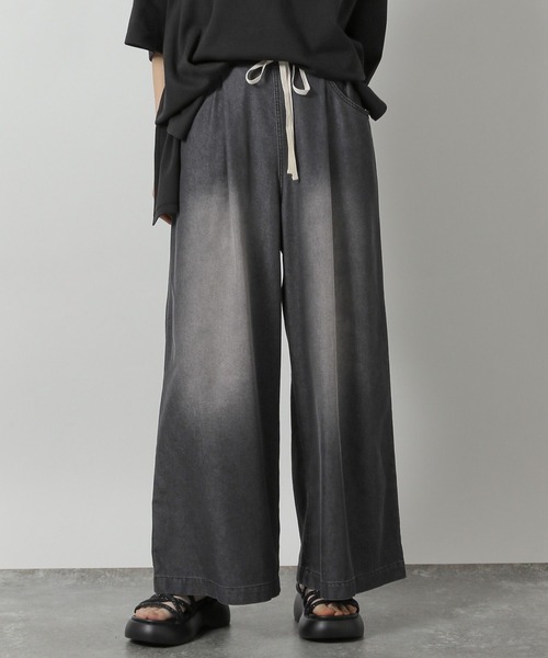 LAKOLE（ラコレ）の「【接触冷感】ドロストデニム / 572120（デニムパンツ・レディース・ブラック/インディゴブルー/ライトインディゴブルー・FREE）」の10枚目の写真