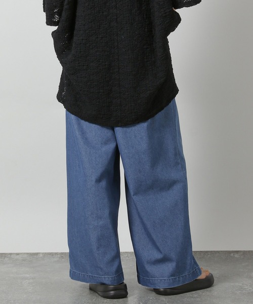 LAKOLE（ラコレ）の「【接触冷感】ドロストデニム / 572120（デニムパンツ・レディース・ブラック/インディゴブルー/ライトインディゴブルー・FREE）」の18枚目の写真