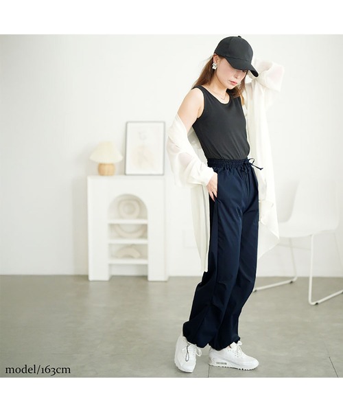 GOLDJAPAN(ゴールドジャパン)の「裾ドローコードパラシュートパンツ【大きいサイズ対応】(その他パンツ・レディース・ブラック/ライトグレー/ネイビー・5L/4L/3L/LL)」の22枚目の写真
