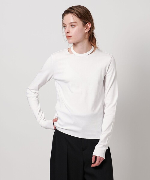 ASTRAET（アストラット）の「＜ASTRAET＞フライス  エリスリット ロングスリーブTシャツ（Tシャツ/カットソー・レディース・ホワイト/ブラック/グレー・FREE）」の9枚目の写真