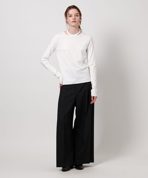 ASTRAET（アストラット）の「＜ASTRAET＞フライス  エリスリット ロングスリーブTシャツ（Tシャツ/カットソー・レディース・ホワイト/ブラック/グレー・FREE）」の8枚目の写真