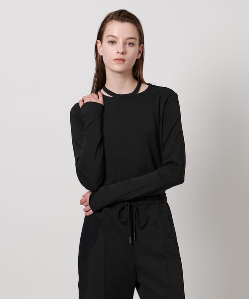 ASTRAET（アストラット）の「＜ASTRAET＞フライス  エリスリット ロングスリーブTシャツ（Tシャツ/カットソー・レディース・ホワイト/ブラック/グレー・FREE）」の6枚目の写真