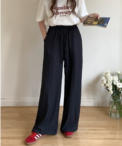 gossip!ロサンゼルス(ゴシップロサンゼルス)の「センターステッチ ドロストパンツ(その他パンツ・レディース・ライトブルー/ブラック/オフホワイト/ライトイエロー・S/M)」の3枚目の写真