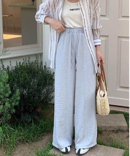 gossip!ロサンゼルス(ゴシップロサンゼルス)の「センターステッチ ドロストパンツ(その他パンツ・レディース・ライトブルー/ブラック/オフホワイト/ライトイエロー・S/M)」の19枚目の写真