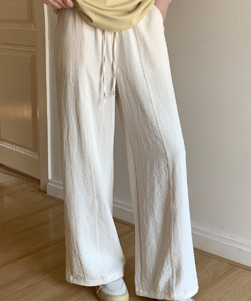 gossip!ロサンゼルス(ゴシップロサンゼルス)の「センターステッチ ドロストパンツ(その他パンツ・レディース・ライトブルー/ブラック/オフホワイト/ライトイエロー・S/M)」の5枚目の写真