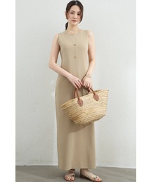マキシ丈ワンピース ワンピース レディース 夏 春 ロング丈 ノースリーブ 無地 おしゃれ マキシワンピース クルーネック 涼しい 春夏 ゆったり 大きめ ブラック ダークグレー 黒 灰色