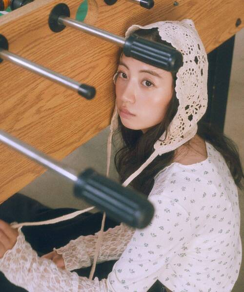 earth music&ecology（アースミュージックアンドエコロジー）の「レースバブーシュカ（その他ヘアアクセサリー・レディース・ホワイト系その他2/ブラック・FREE）」の5枚目の写真