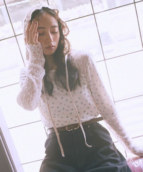 earth music&ecology（アースミュージックアンドエコロジー）の「レースバブーシュカ（その他ヘアアクセサリー・レディース・ホワイト系その他2/ブラック・FREE）」の8枚目の写真