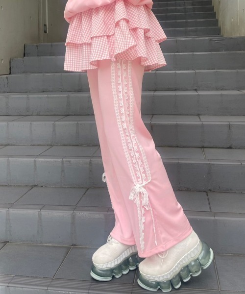 Candy Stripper（キャンディストリッパー）の「GINGHAM CHECK SKIRT LAYERED パンツ（その他パンツ・レディース・レッド/ピンク/ブラック・FREE）」の14枚目の写真