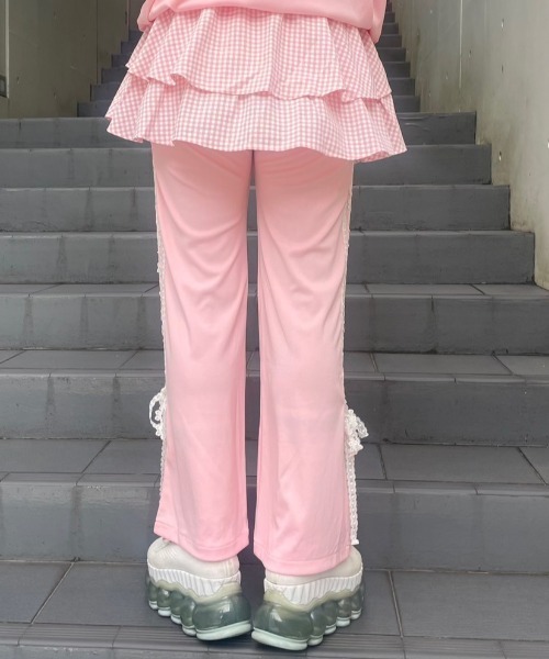 Candy Stripper（キャンディストリッパー）の「GINGHAM CHECK SKIRT LAYERED パンツ（その他パンツ・レディース・レッド/ピンク/ブラック・FREE）」の12枚目の写真