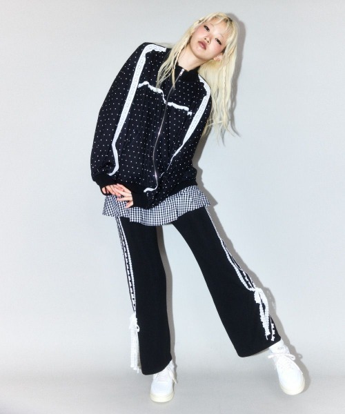 Candy Stripper（キャンディストリッパー）の「GINGHAM CHECK SKIRT LAYERED パンツ（その他パンツ・レディース・レッド/ピンク/ブラック・FREE）」の8枚目の写真