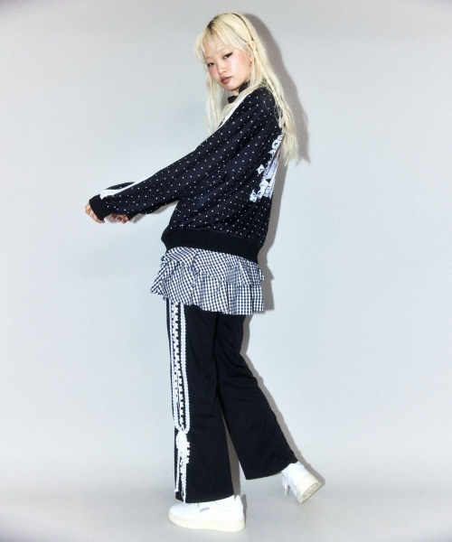 Candy Stripper（キャンディストリッパー）の「GINGHAM CHECK SKIRT LAYERED パンツ（その他パンツ・レディース・レッド/ピンク/ブラック・FREE）」の7枚目の写真