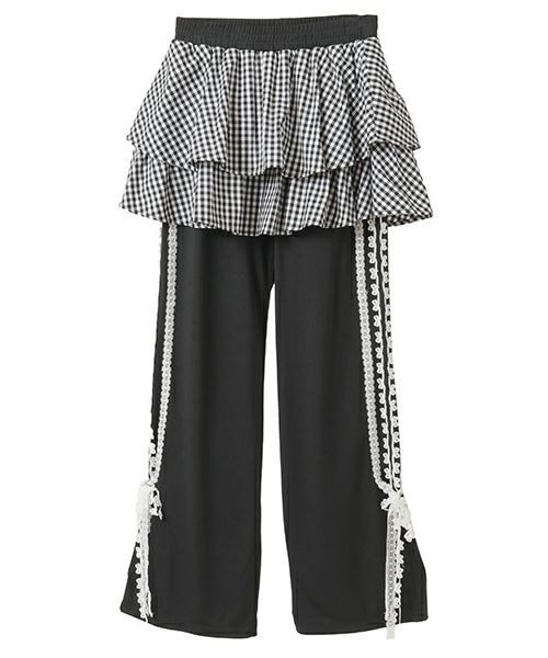 Candy Stripper（キャンディストリッパー）の「GINGHAM CHECK SKIRT LAYERED パンツ（その他パンツ・レディース・レッド/ピンク/ブラック・FREE）」の16枚目の写真