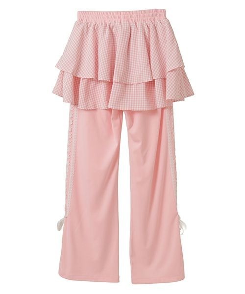 Candy Stripper（キャンディストリッパー）の「GINGHAM CHECK SKIRT LAYERED パンツ（その他パンツ・レディース・レッド/ピンク/ブラック・FREE）」の11枚目の写真