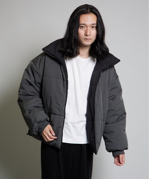 セール】2WAYナイロンテックリバーシブル中綿ブルゾン（ダウン