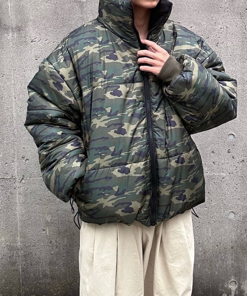 セール】2WAYナイロンテックリバーシブル中綿ブルゾン（ダウン