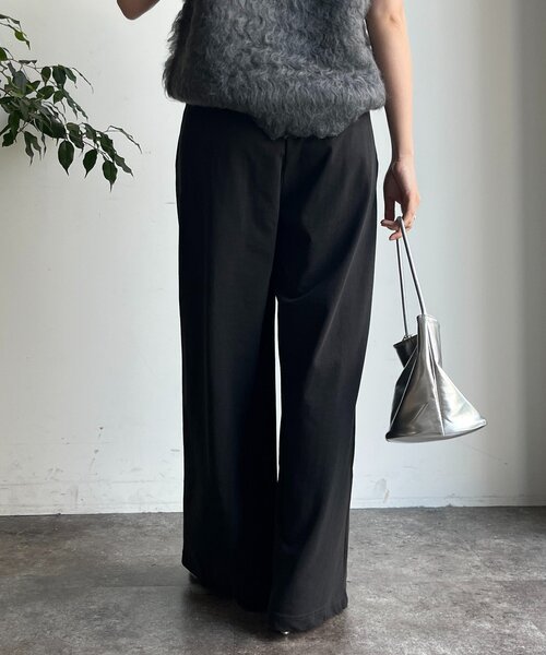 DouDou（ドゥドゥ）の「ビンテージ風タックワイドドロストパンツ（その他パンツ・レディース・チャコールグレー/ベージュ・FREE/TM）」の19枚目の写真