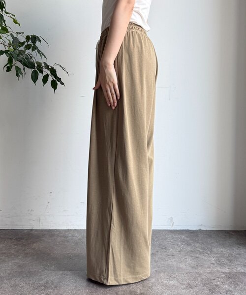 DouDou（ドゥドゥ）の「ビンテージ風タックワイドドロストパンツ（その他パンツ・レディース・チャコールグレー/ベージュ・FREE/TM）」の5枚目の写真