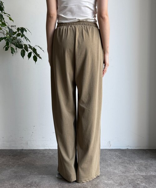 DouDou（ドゥドゥ）の「ビンテージ風タックワイドドロストパンツ（その他パンツ・レディース・チャコールグレー/ベージュ・FREE/TM）」の6枚目の写真