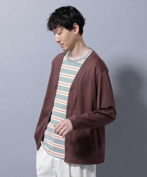 NANO universe（ナノユニバース）の「アンチスメルカーディガン 長袖（カーディガン/ボレロ・メンズ・チャコール/レンガ/ブラック・S/M/L/XL）」の3枚目の写真