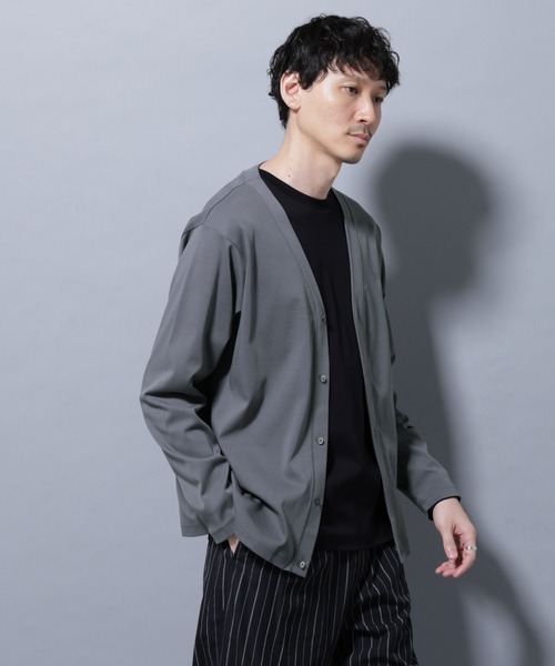 NANO universe（ナノユニバース）の「アンチスメルカーディガン 長袖（カーディガン/ボレロ・メンズ・チャコール/レンガ/ブラック・S/M/L/XL）」の2枚目の写真