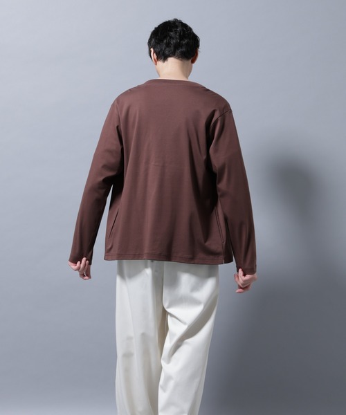 NANO universe（ナノユニバース）の「アンチスメルカーディガン 長袖（カーディガン/ボレロ・メンズ・チャコール/レンガ/ブラック・S/M/L/XL）」の10枚目の写真