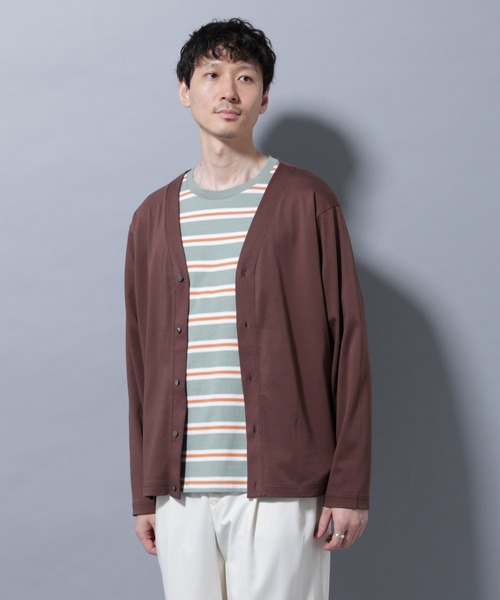 NANO universe（ナノユニバース）の「アンチスメルカーディガン 長袖（カーディガン/ボレロ・メンズ・チャコール/レンガ/ブラック・S/M/L/XL）」の4枚目の写真