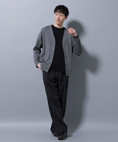 NANO universe（ナノユニバース）の「アンチスメルカーディガン 長袖（カーディガン/ボレロ・メンズ・チャコール/レンガ/ブラック・S/M/L/XL）」の14枚目の写真