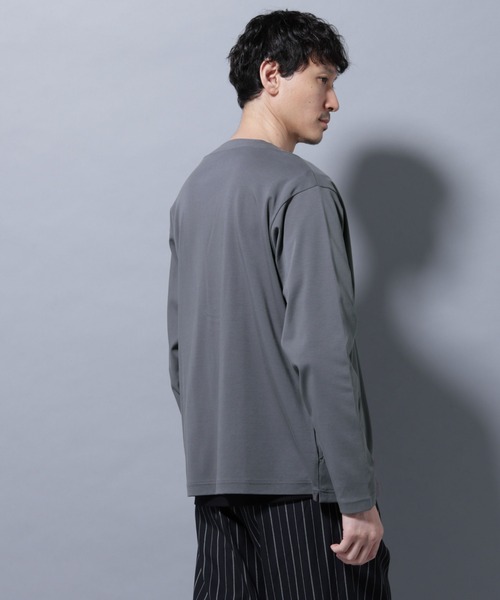 NANO universe（ナノユニバース）の「アンチスメルカーディガン 長袖（カーディガン/ボレロ・メンズ・チャコール/レンガ/ブラック・S/M/L/XL）」の12枚目の写真