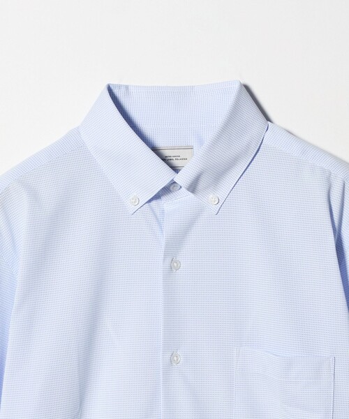 green label relaxing（グリーンレーベルリラクシング）の「ドット ジャージー ボタンダウン ドレスシャツ -ストレッチ・イージーアイロン・吸水速乾・抗菌-（ビジネスシャツ・メンズ・ライトブルー/ライラック/ネイビー・XL/S/L/M）」の16枚目の写真