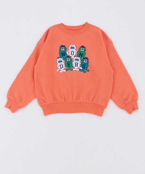 Ocean&Ground（オーシャン&グラウンド）の「ﾏｽｺｯﾄｷｬﾗﾌﾟﾘﾝﾄｽｳｪｯﾄ（スウェット・キッズ・ブラック/オレンジ/オフホワイト・110/100/90/80/140/130/120）」の3枚目の写真