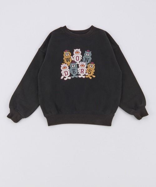 Ocean&Ground（オーシャン&グラウンド）の「ﾏｽｺｯﾄｷｬﾗﾌﾟﾘﾝﾄｽｳｪｯﾄ（スウェット・キッズ・ブラック/オレンジ/オフホワイト・110/100/90/80/140/130/120）」の2枚目の写真