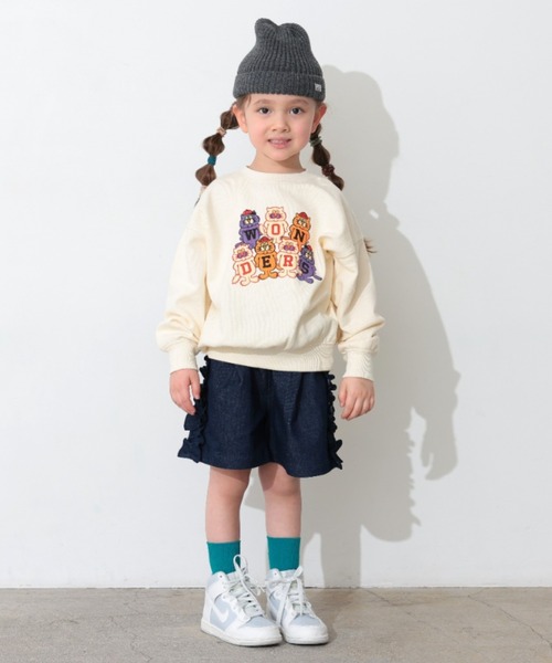 Ocean&Ground（オーシャン&グラウンド）の「ﾏｽｺｯﾄｷｬﾗﾌﾟﾘﾝﾄｽｳｪｯﾄ（スウェット・キッズ・ブラック/オレンジ/オフホワイト・110/100/90/80/140/130/120）」の7枚目の写真