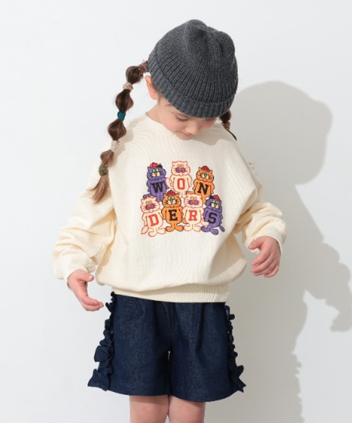 Ocean&Ground（オーシャン&グラウンド）の「ﾏｽｺｯﾄｷｬﾗﾌﾟﾘﾝﾄｽｳｪｯﾄ（スウェット・キッズ・ブラック/オレンジ/オフホワイト・110/100/90/80/140/130/120）」の4枚目の写真