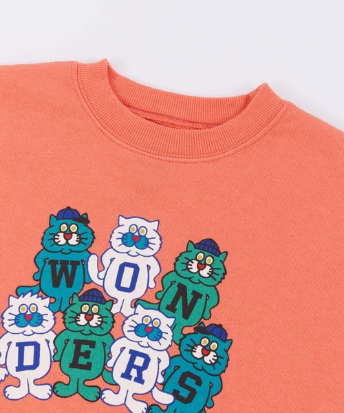 Ocean&Ground（オーシャン&グラウンド）の「ﾏｽｺｯﾄｷｬﾗﾌﾟﾘﾝﾄｽｳｪｯﾄ（スウェット・キッズ・ブラック/オレンジ/オフホワイト・110/100/90/80/140/130/120）」の10枚目の写真