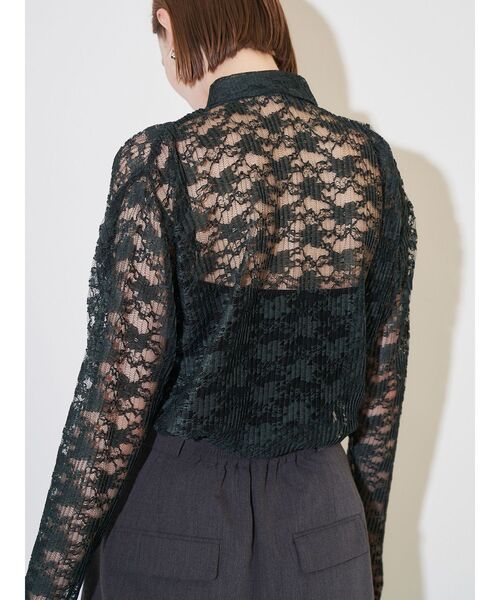 ELENDEEK(エレンディーク)の「プリーツレースシャツ(シャツ/ブラウス・レディース・グリーン/オフホワイト・FREE)」の11枚目の写真