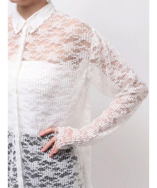 ELENDEEK(エレンディーク)の「プリーツレースシャツ(シャツ/ブラウス・レディース・グリーン/オフホワイト・FREE)」の19枚目の写真