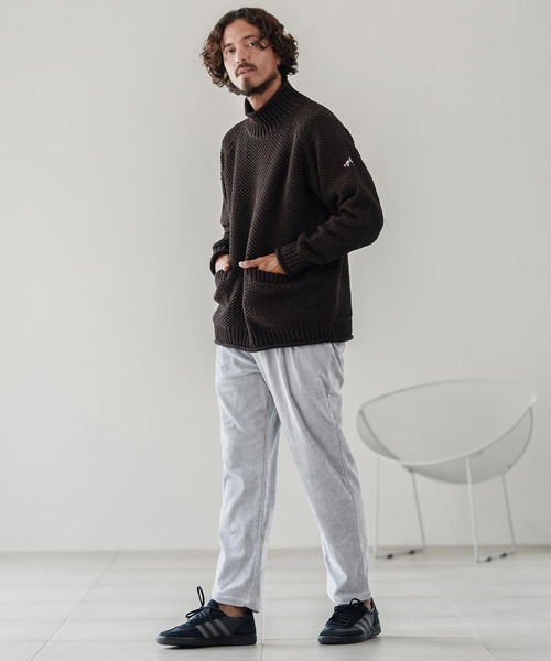 CALL&RESPONSE(コールアンドレスポンス)の「mp13890-タックパンツ-ビンテージベロア(その他パンツ・メンズ・ブラック/グレー・2/4)」の6枚目の写真