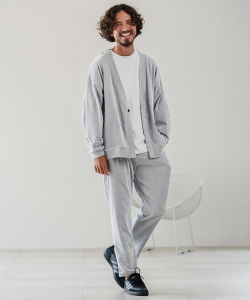 CALL&RESPONSE(コールアンドレスポンス)の「mp13890-タックパンツ-ビンテージベロア(その他パンツ・メンズ・ブラック/グレー・2/4)」の8枚目の写真