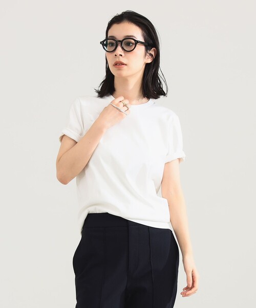 Demi-Luxe BEAMS（デミルクス ビームス）の「AK+1 / 天竺 Tシャツ（Tシャツ/カットソー・レディース・ブラック/グレー系その他/ホワイト・ONE SIZE）」の2枚目の写真