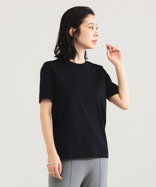 Demi-Luxe BEAMS（デミルクス ビームス）の「AK+1 / 天竺 Tシャツ（Tシャツ/カットソー・レディース・ブラック/グレー系その他/ホワイト・ONE SIZE）」の3枚目の写真