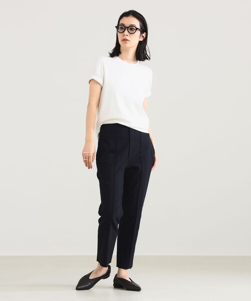 Demi-Luxe BEAMS（デミルクス ビームス）の「AK+1 / 天竺 Tシャツ（Tシャツ/カットソー・レディース・ブラック/グレー系その他/ホワイト・ONE SIZE）」の4枚目の写真