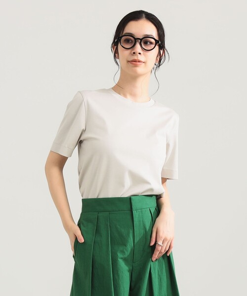 Demi-Luxe BEAMS（デミルクス ビームス）の「AK+1 / 天竺 Tシャツ（Tシャツ/カットソー・レディース・ブラック/グレー系その他/ホワイト・ONE SIZE）」の12枚目の写真